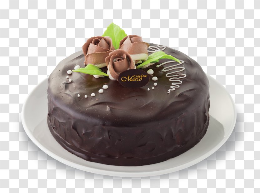 Flourless Chocolate Cake Sachertorte Ganache Truffle - ิbakery Transparent PNG
