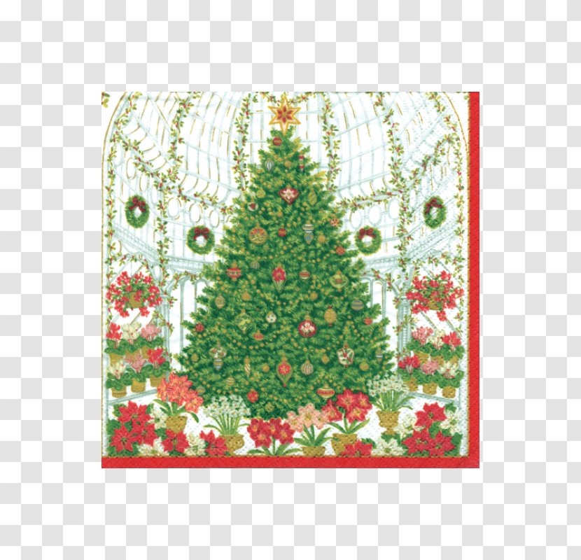 Christmas Tree Paper Cloth Napkins Day Santa Claus - Fir - Cocktail Transparent PNG