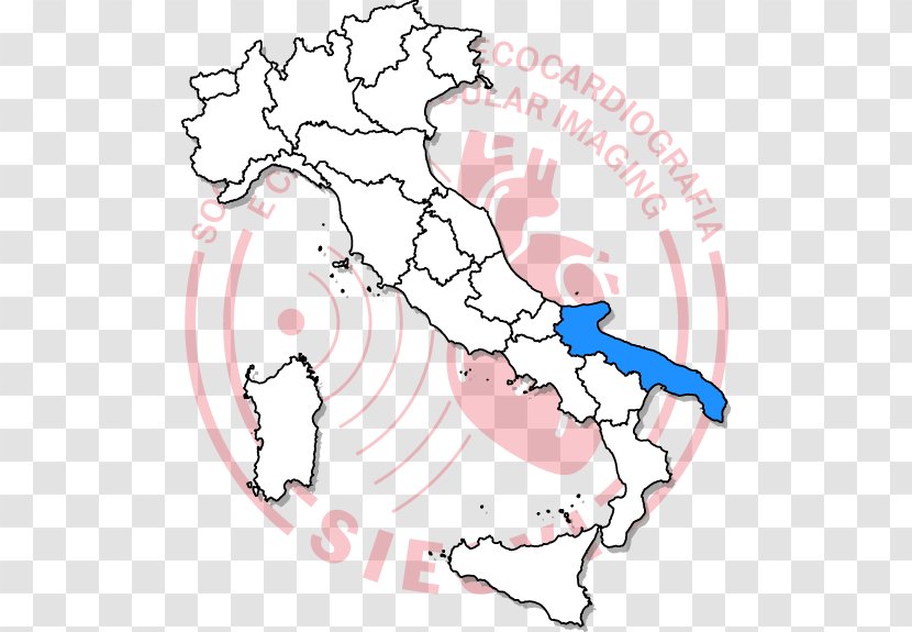 Regions Of Italy Fiumicino Marche Map Apulia - Flower Transparent PNG