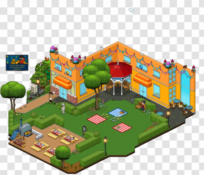 Habbo Picnic Playground Public Space Room - House Transparent PNG