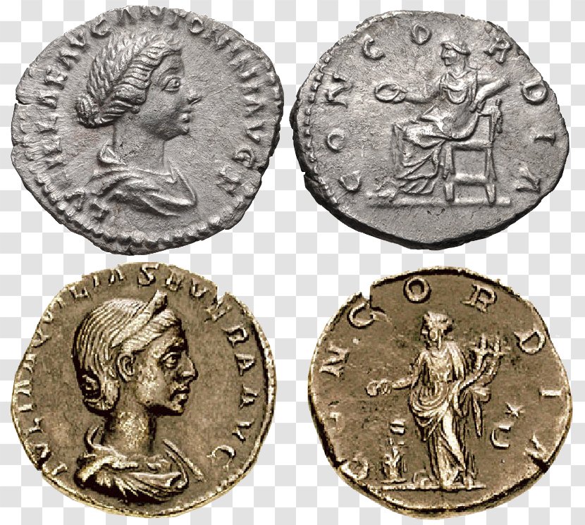 Coin Concordia Greek Mythology Sestertius Patera Transparent PNG