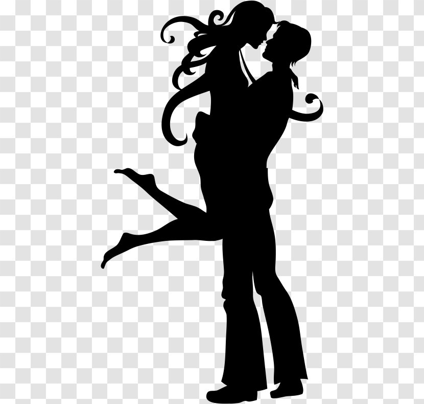 Clip Art Love Image Silhouette - Valentine Couple Transparent PNG
