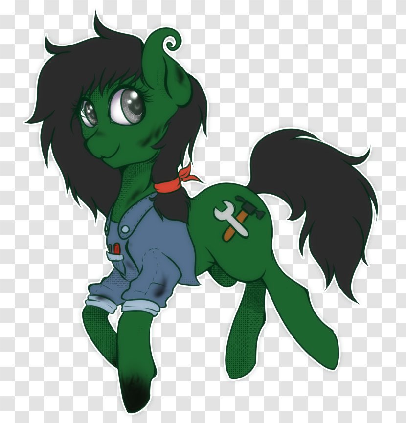 Horse Cartoon Green Legendary Creature - Mythical Transparent PNG