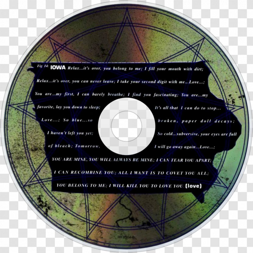 Compact Disc Iowa Slipknot Album Cover - Silhouette - Heart Transparent PNG