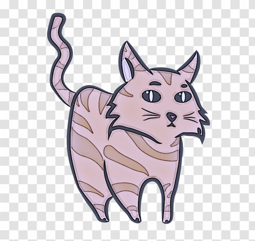 Cat Cartoon Small To Medium-sized Cats Whiskers Kitten Transparent PNG