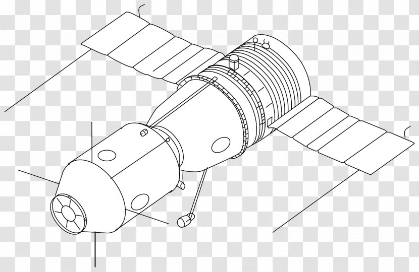 Soyuz 1 Programme Soyuz-A Spacecraft - Drawing Transparent PNG