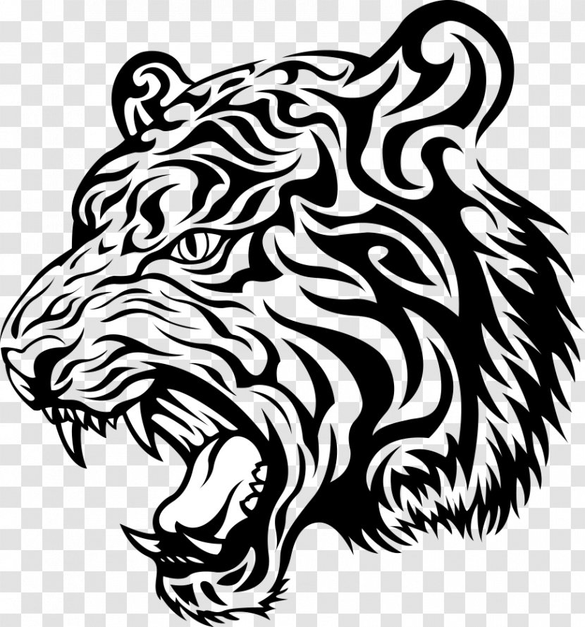 Tiger Head Drawing Clip Art - Visual Arts - Animal Print Transparent PNG