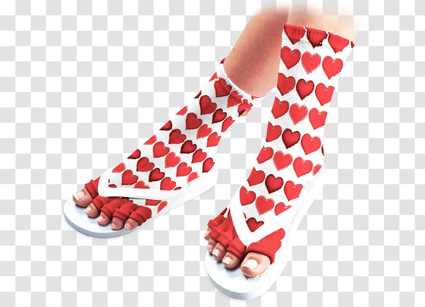 Pedicure Valentine's Day Sock Toe Nail - Anklet Transparent PNG
