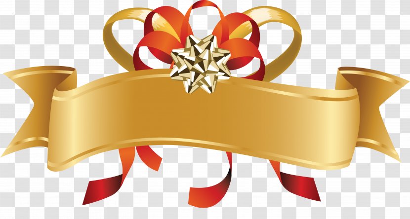 Red Ribbon Gift Clip Art - Bow Tie Transparent PNG