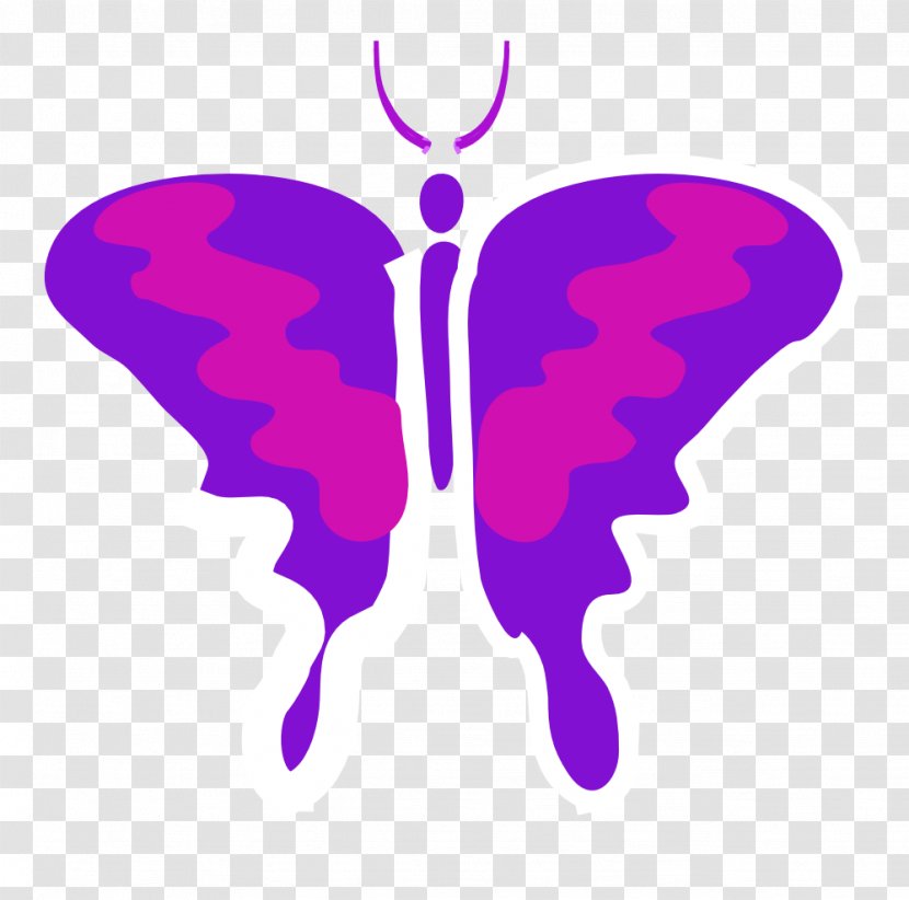 Butterfly Color Clip Art - Pink Transparent PNG