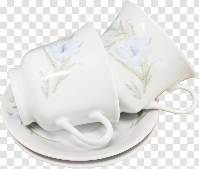 Coffee Porcelain Saucer Cup - Teacup - Exquisite Transparent PNG