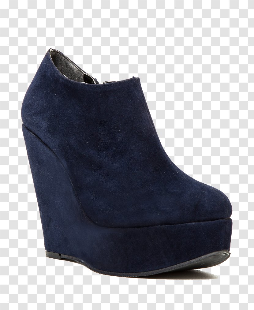 Suede Cobalt Blue Boot Shoe - Pump Transparent PNG