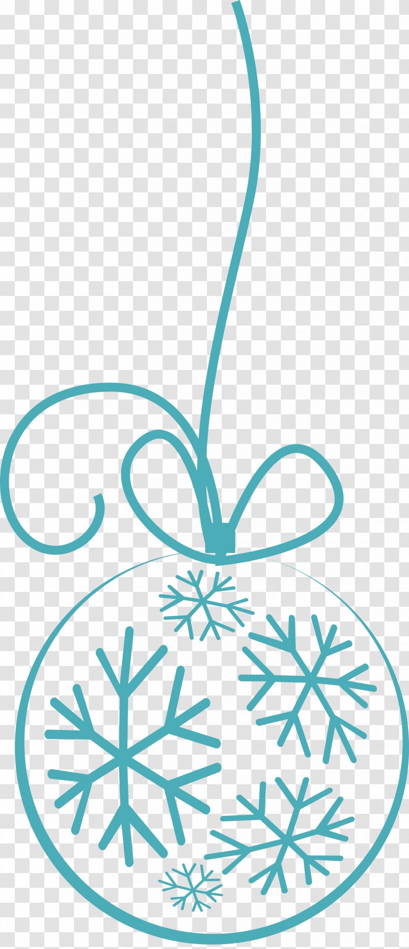 New Year Christmas Snowflake - Line Art - Snow Bell Transparent PNG