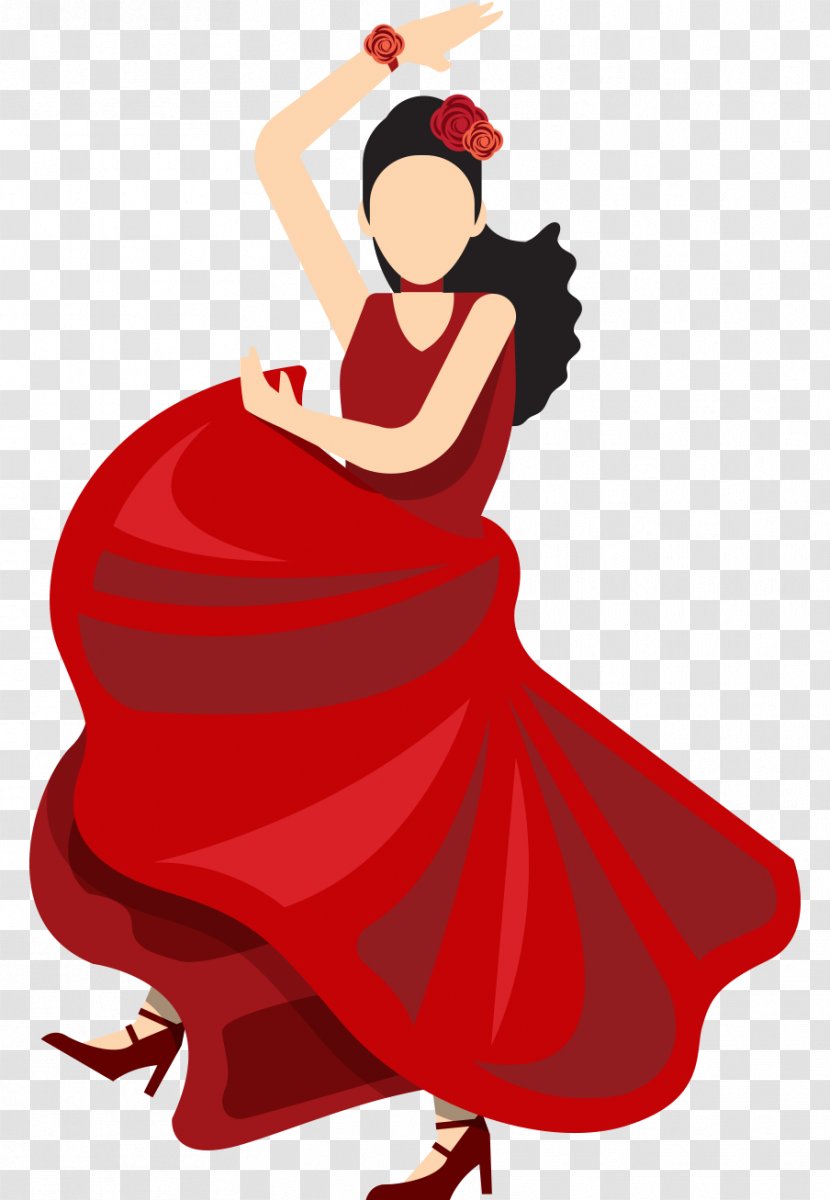 Vector Graphics Clip Art Image Illustration - Red - Dance Transparent PNG