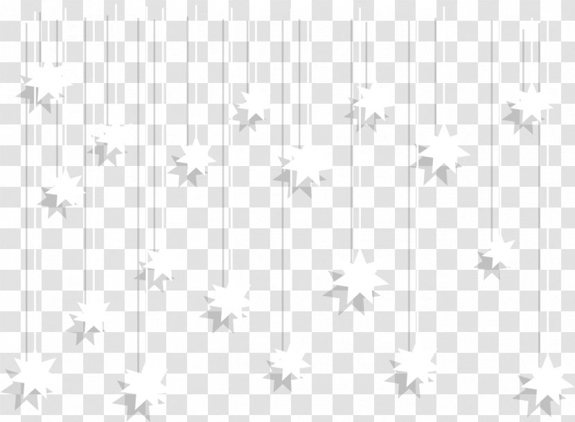 White Black Pattern - Monochrome - Five Angle Pendant Transparent PNG