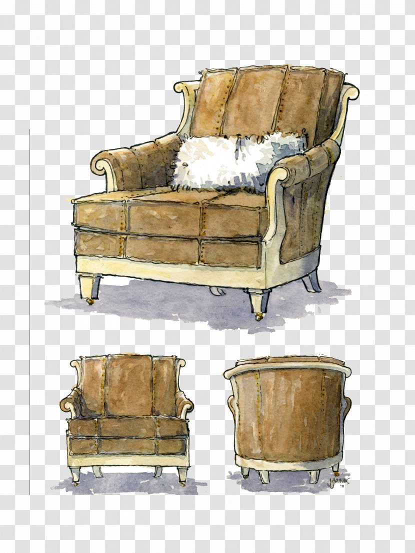 Hickory Chair Table King Furniture - Hand-painted European-American Casual Sofa Transparent PNG