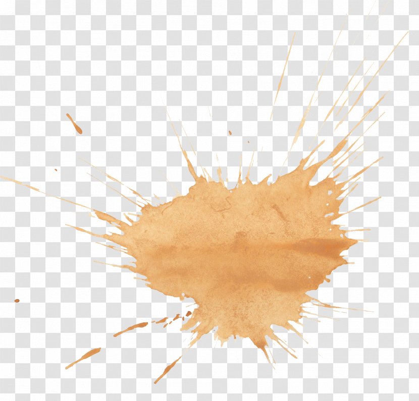 Orange Yellow Watercolor Painting - Brown Transparent PNG