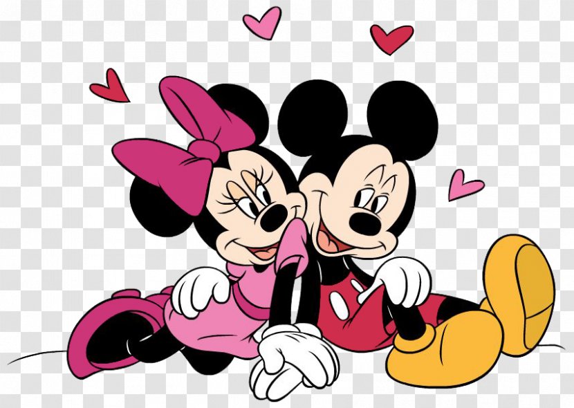 Mickey Mouse Minnie Valentine's Day Clip Art - Flower Transparent PNG