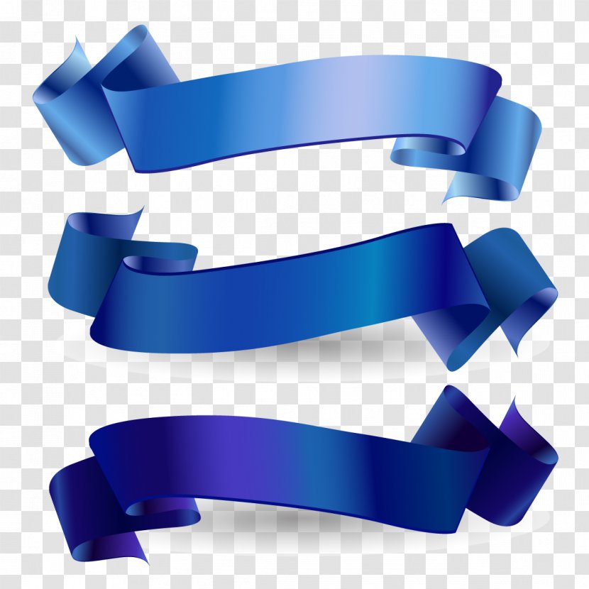 Awareness Ribbon Blue Web Banner - Rectangle - Vector Download Transparent PNG