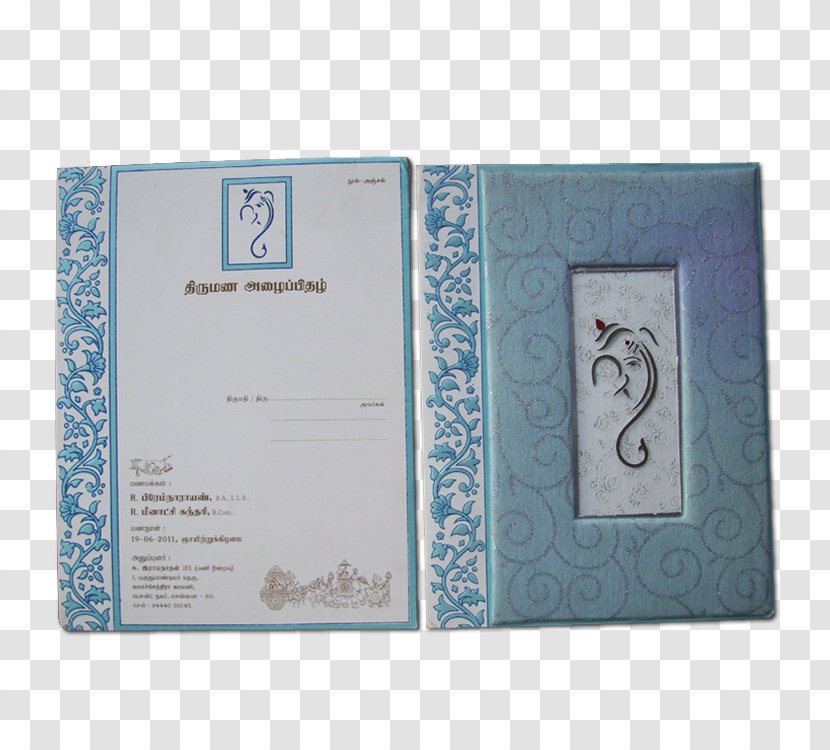 Wedding Invitation Paper Convite Marriage - Tamil Transparent PNG