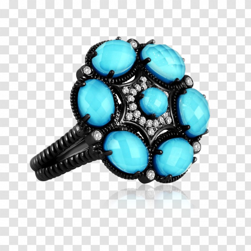 Turquoise Body Jewellery Bead - Ring - Flower Symphony Transparent PNG