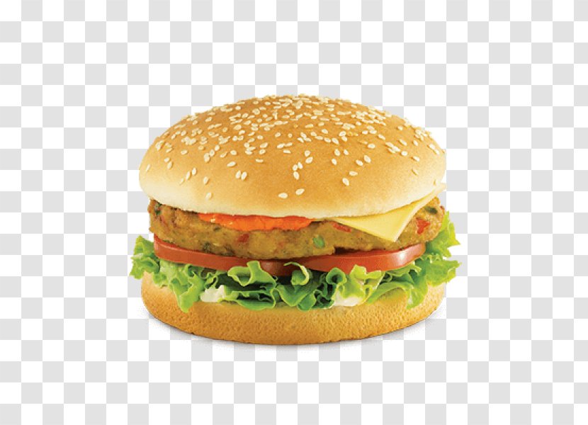 Veggie Burger Hamburger Vegetarian Cuisine KFC French Fries - American Food - Veg Transparent PNG