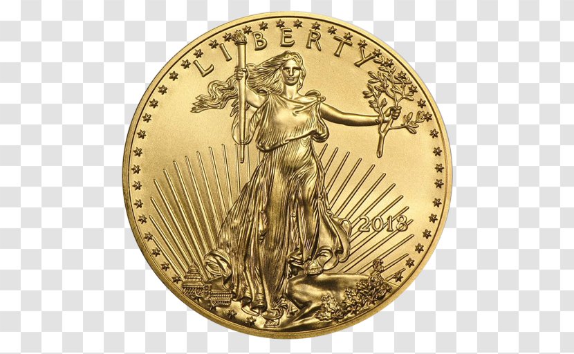 American Gold Eagle Bullion Coin - Brass Transparent PNG