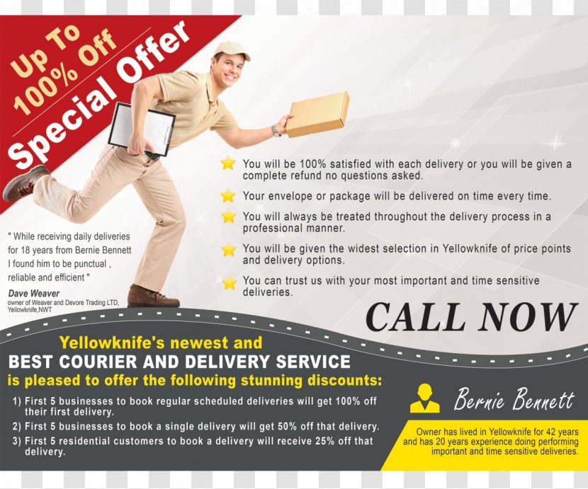 Flyer Courier Delivery Advertising Cargo - Professional Flyers Transparent PNG