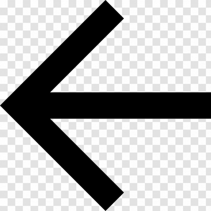 Arrow - Triangle - Black And White Transparent PNG