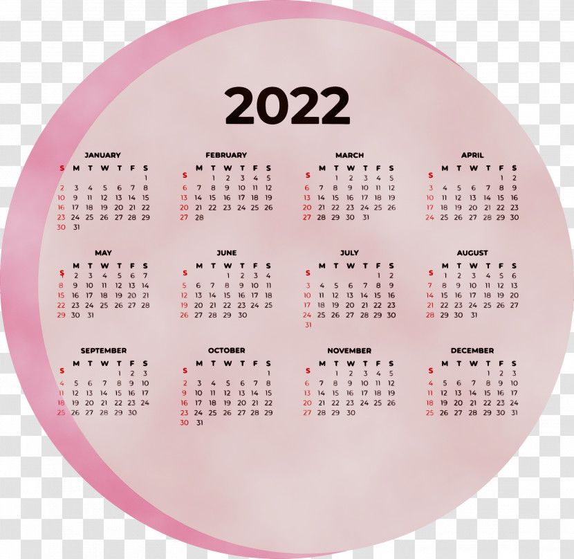 Calendar System 2022 Month Annual Calendar Royalty-free Transparent PNG