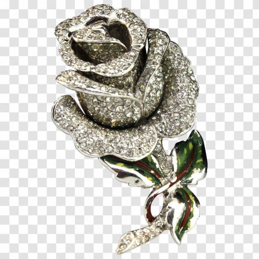 Silver Brooch Body Jewellery Diamond - Jewelry Transparent PNG