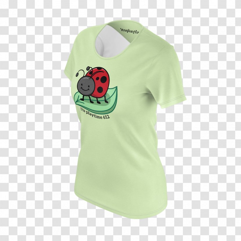 T-shirt Green Sleeve Neck - Active Shirt - Lamp Transparent PNG