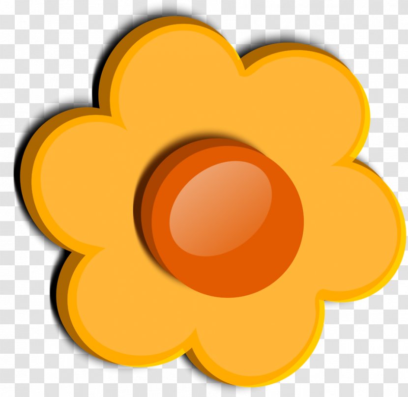 Flower Clip Art - Orange Transparent PNG