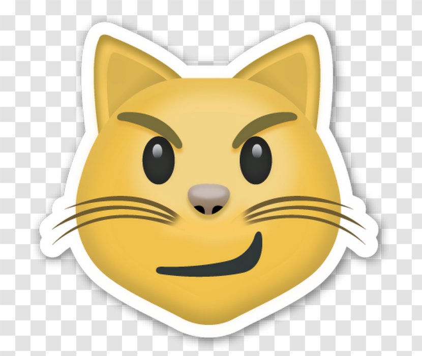 Cat Emoji Sticker Smile Heart - Dog Like Mammal Transparent PNG