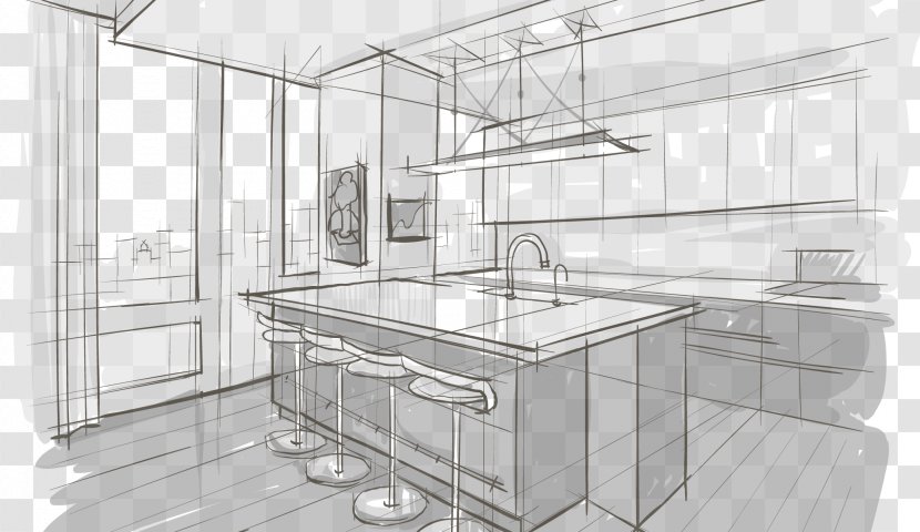 Interior Design Services Architecture Drawing Sketch - Furniture - Designer Transparent PNG