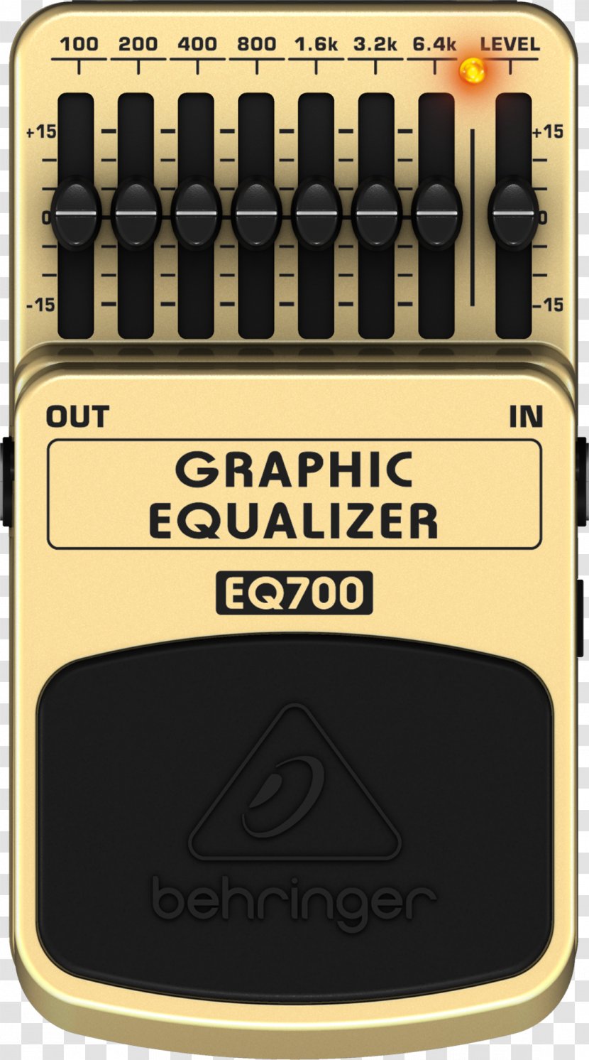 Effects Processors & Pedals BEHRINGER Graphic Equalizer EQ700 Equalization Audio Mixers - Silhouette - Pedal Transparent PNG