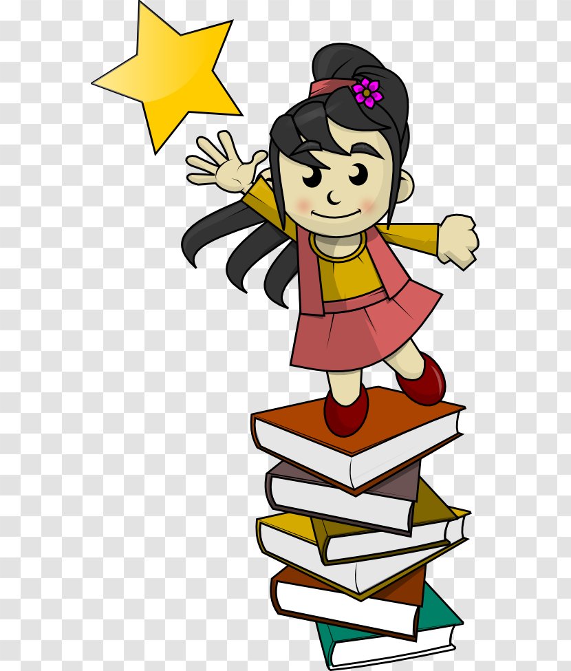 Book Free Content Clip Art - Drawing - Cartoon Stack Of Books Transparent PNG