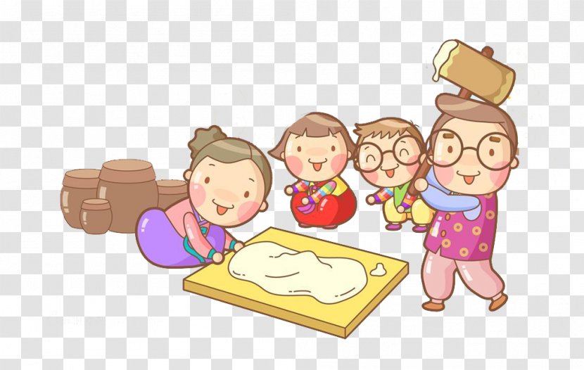 Cartoon Child Family Illustration - Painting - Parents Dough Transparent PNG