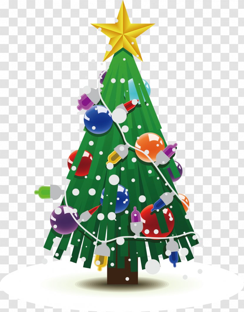 Christmas Tree Drawing Decoration - Pine Family - Free Pull Transparent PNG