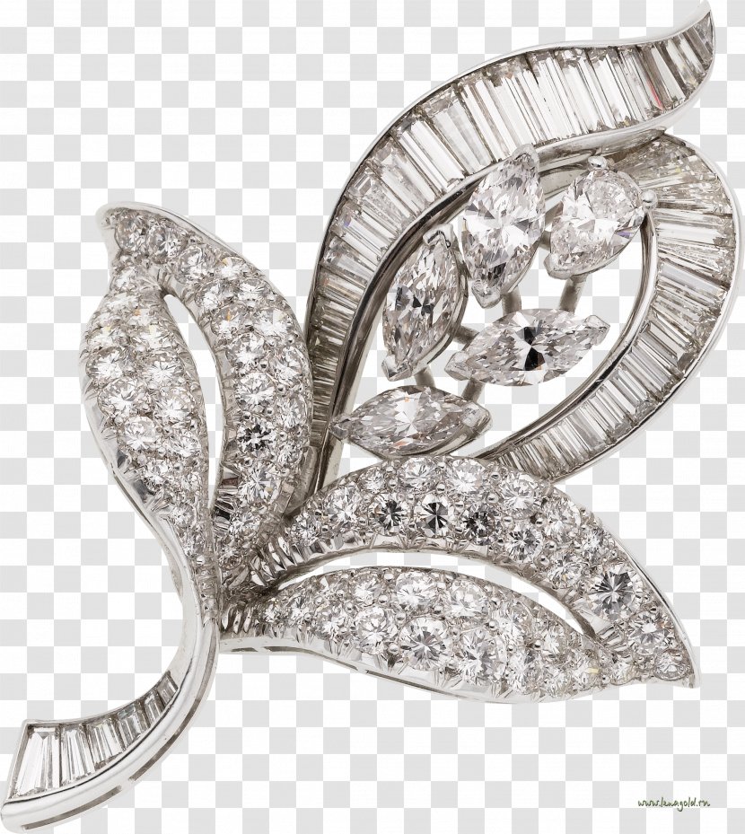 Brooch Украшение Earring Clip Art - Diamond - Leaf Transparent PNG