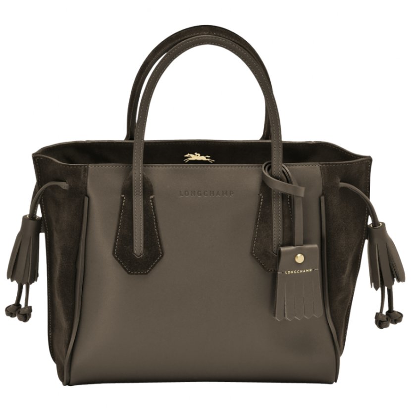 Longchamp Tote Bag Handbag Leather - Khaki Transparent PNG