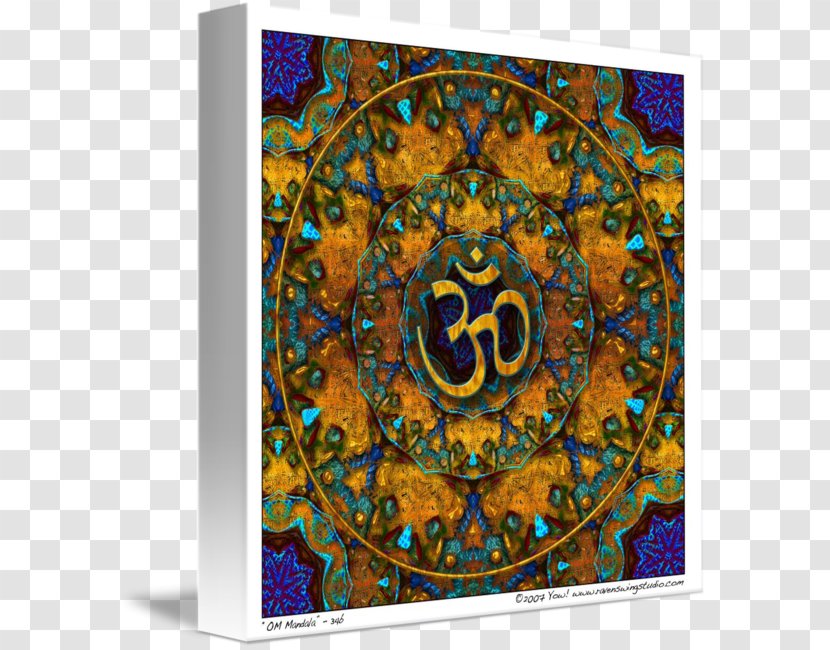 Art Gallery Wrap Canvas Printing Font - Om - Mandala Transparent PNG