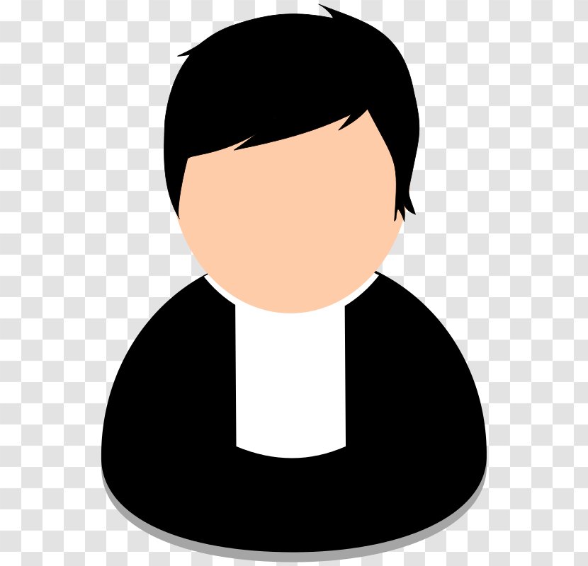 Clergy Pastor Priest Clip Art - Black Hair - Free Man Avatar Pull Material Transparent PNG