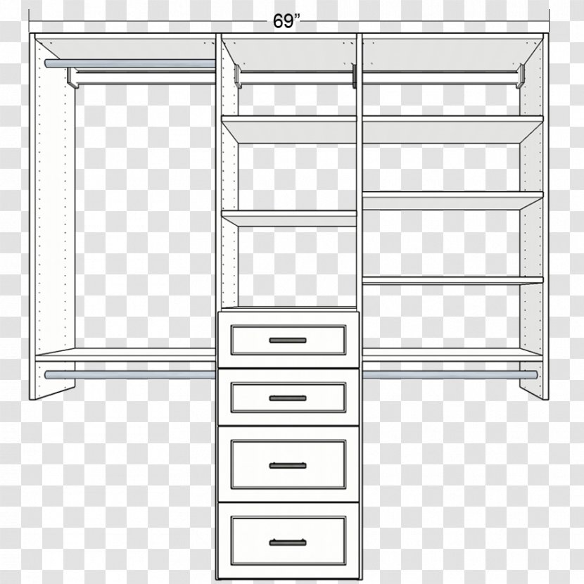 Shelf Closet Bedside Tables Furniture - Drawing - Separators Transparent PNG