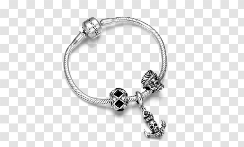 Charm Bracelet Jewellery Bead Silver Transparent PNG