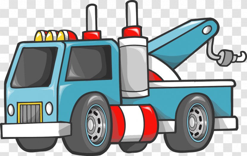 Car Pickup Truck Clip Art: Transportation Tow Art - Towing - Vector Cartoon Crane Transparent PNG