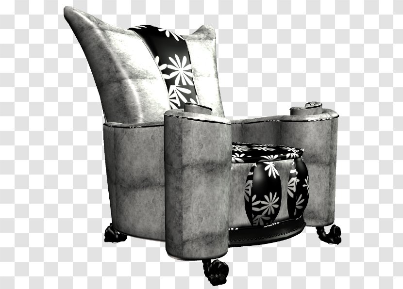 Chair Angle - Black And White Transparent PNG