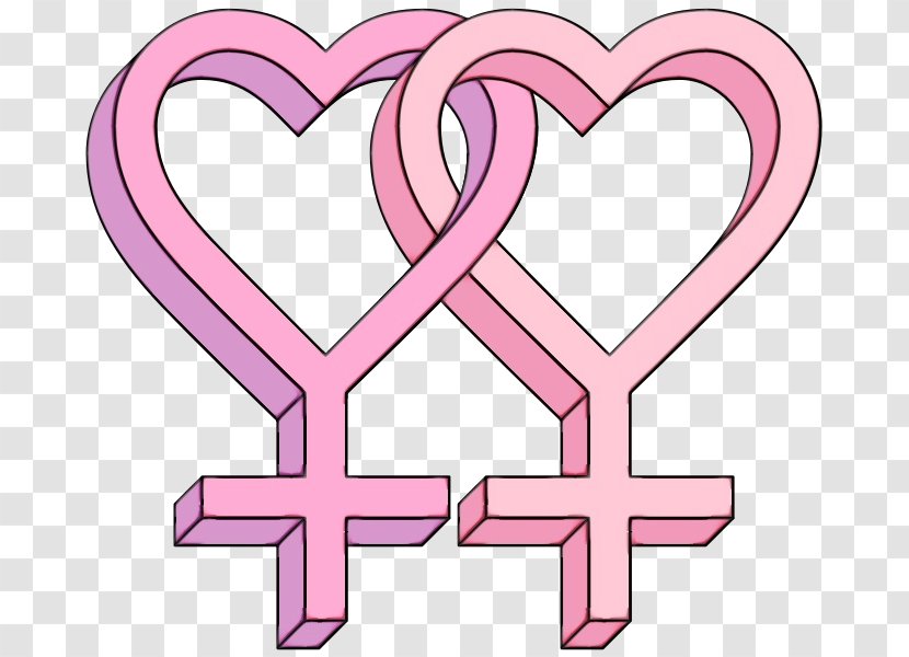 Pink Heart Love Clip Art Symbol - Cross Transparent PNG