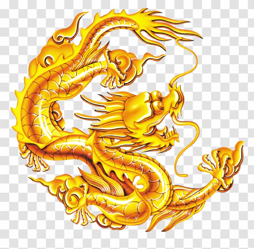 Chinese Dragon Diri - Mythical Creature - Dragon,Golden Transparent PNG