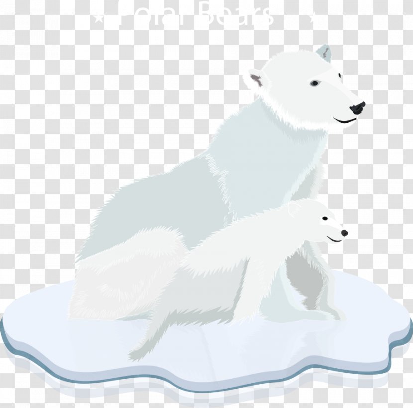 Polar Bear Cartoon Ice - Tree - Vector On Transparent PNG